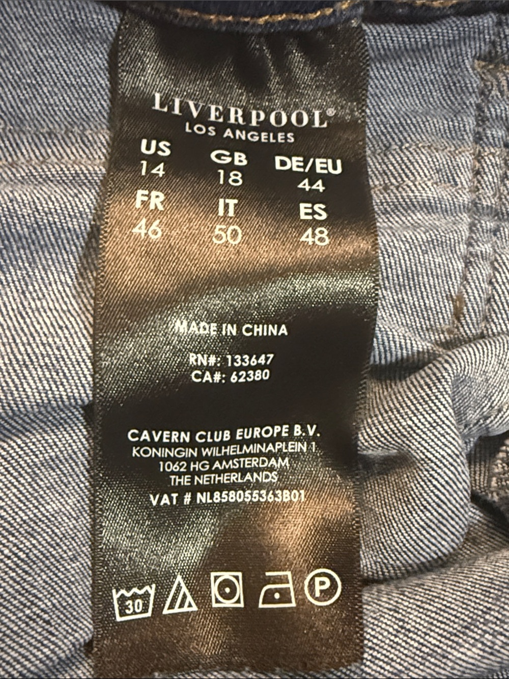 Liver Pool Los Angeles Women's Skinny Jeans Blue pull on 14/32 - Picture 5 of 6